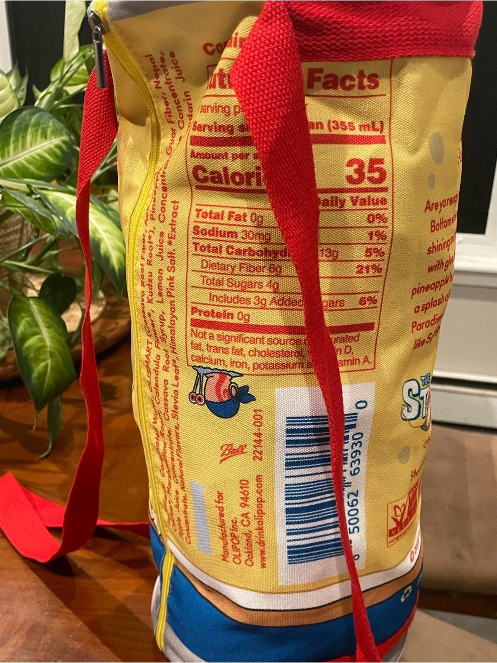 Olipop X SpongeBob Squarepants pineapple paradise cylinder duffle bag. 18”